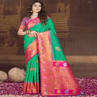 bunawat ocean silk wedding festival wear silk fabric saree collection