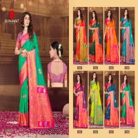 bunawat ocean silk wedding festival wear silk fabric saree collection