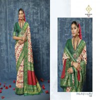 shubh shree creation begin pongal silk tusser silk with back cover elegant saree