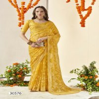 Vallabhi Agnira Vol-5 Wholesale Floral Print With Swaroski Work Sarees