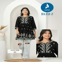 Kaya Baani Vol-2 Wholesale Reyon With Work Short Tops