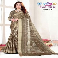 Vipul Ragi Silk 34256 Colour Wholesale Ethnic Sarees