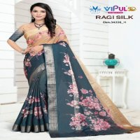 Vipul Ragi Silk 34226 Colour Wholesale Ethnic Sarees