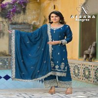 Afsana Rangrez Wholesale Vichitra With Cording Work Readymade Suits