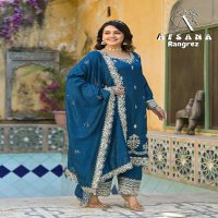 Afsana Rangrez Wholesale Vichitra With Cording Work Readymade Suits