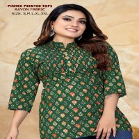 Sangeet Pintex Printed Tops Wholesale Pintex Work Kurti