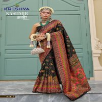 kashmir vol 2 by kreshva banarasi silk occasion wear saree wholesaler