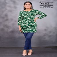 Sangeet Mumbai Rayon Fabric Wholesale Printed Short Kurtis