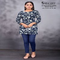 Sangeet Mumbai Rayon Fabric Wholesale Printed Short Kurtis