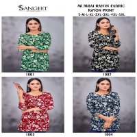 Sangeet Mumbai Rayon Fabric Wholesale Printed Short Kurtis