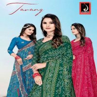 Jalnidhi Tarang Wholesale Heavy Dull Moss Printed Sarees