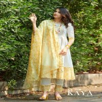 Kumb Kaya Wholesale Heavu Schiffli Work Stitched Salwar Kameez