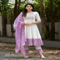 Kumb Kaya Wholesale Heavu Schiffli Work Stitched Salwar Kameez