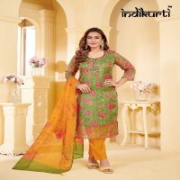 Indikurti Vedika Vol-2 Wholesale Organza Butti Readymade Salwar Kameez Combo