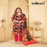 Indikurti Vedika Vol-2 Wholesale Organza Butti Readymade Salwar Kameez Combo