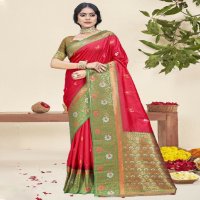 bunawat nirupa silk vol 05 wedding festival wear silk fabric saree collection