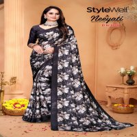 stylewell launch neeyati satin georgette beautiful saree