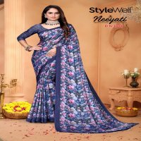 stylewell launch neeyati satin georgette beautiful saree