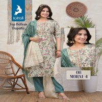 Kaya Morni Vol-4 Wholesale 3 Piece Straight Cut Readymade Salwar Kameez