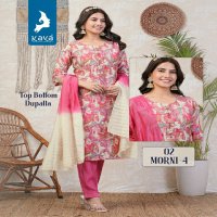 Kaya Morni Vol-4 Wholesale 3 Piece Straight Cut Readymade Salwar Kameez