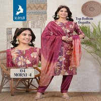 Kaya Morni Vol-4 Wholesale 3 Piece Straight Cut Readymade Salwar Kameez