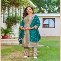 Aanchi Vidhi Wholesale Vichitra Fabrics Top With Pant And Dupatta