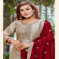 Aanchi Vidhi Wholesale Vichitra Fabrics Top With Pant And Dupatta