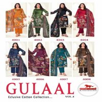 Chetak Gulaal Vol-4 Wholesale Jam Cotton With Aari Work Dress Material