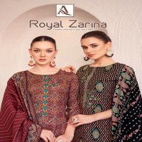 alok suit present royal zarina latest rayon discharge gold print ladies suits