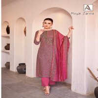 alok suit present royal zarina latest rayon discharge gold print ladies suits