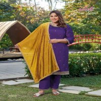 aanchi plus kinjal readymade vichitra beautiful look combo set plus size 3pcs dress