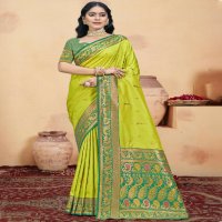 bunawat gulprabha silk wedding festival wear silk fabric saree collection