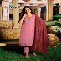 vaniska present fiza vol 4 roman silk classic simple readymade kurti With Pant And Dupatta