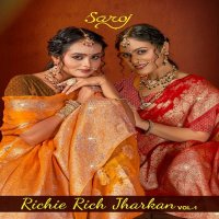 Saroj Richie Rich Jharkan Vol-1 Wholesale Fendi Fabrics With Jharkan Work Sarees