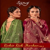 Saroj Richie Rich Jharkan Vol-2 Wholesale Fendi Fabrics With Jharkan Work Sarees