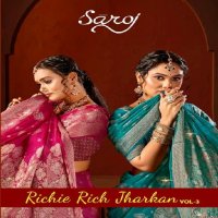 Saroj Richie Rich Jharkan Vol-3 Wholesale Fendi Fabrics With Jharkan Work Sarees