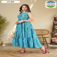 Chansi Mannat Wholesale Chinon Fabrics Anarkali Ghera Kurtis