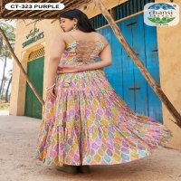 Chansi Mannat Wholesale Chinon Fabrics Anarkali Ghera Kurtis