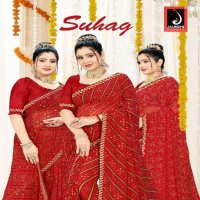 Jalnidhi Suhag Wholesale Heavy Jari Georgette Sarees