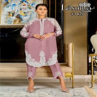 Laxuria D.no 1420 Wholesale Designer Tunics Cord Set Collection