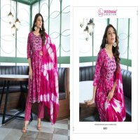 swaara vol 8 by poonam creation capsule foil fullstitch attractive 3pcs dress