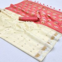 Rajtex Krystal Lotus Wholesale Tussar Handloom Weaving Silk Party Wear Sarees