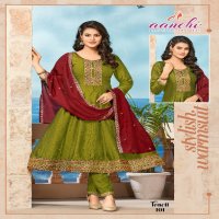 Aanchi Tencil Wholesale Vichitra Silk Readymade 3 Piece Salwar Suits