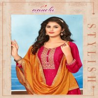 Aanchi Tencil Wholesale Vichitra Silk Readymade 3 Piece Salwar Suits