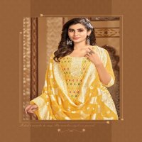 Jiyana Shiffa Wholesale Chanderi Jacquard Fabrics Readymade 3 Piece Suits