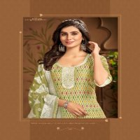 Jiyana Shiffa Wholesale Chanderi Jacquard Fabrics Readymade 3 Piece Suits