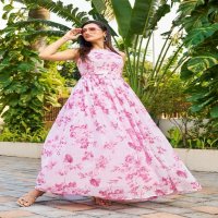 Chansi Elegance Wholesale Floral Printed Anarkali Gown Style Kurtis