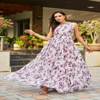 Chansi Elegance Wholesale Floral Printed Anarkali Gown Style Kurtis