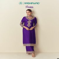 Aashirwad Roma Wholesale Premium Chinon Silk Free Size Stitched Suits