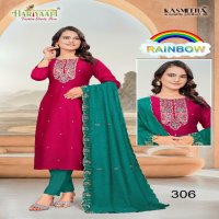 rainbow vol 3 by hariyaali vichitra silk full stitch casual combo set ladies dress